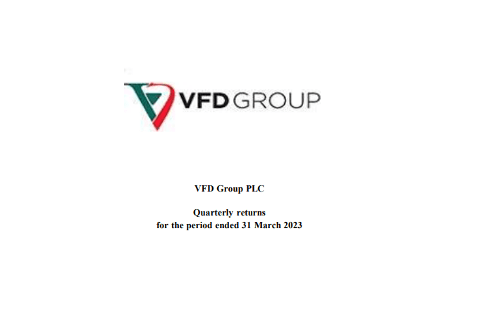 VFD Group Plc Q1 2023 Returns